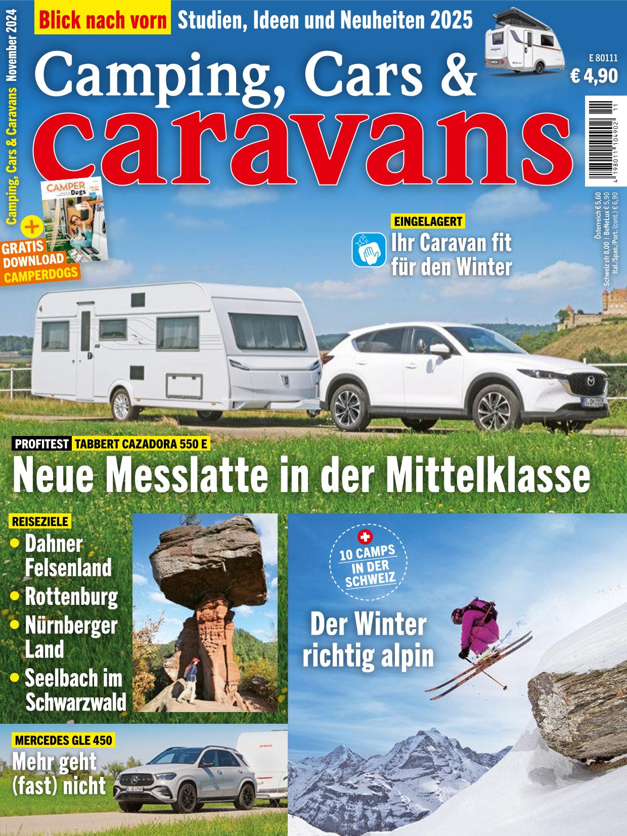 Camping, Cars & Caravans 11/2024 E-Paper oder Print-Ausgabe 1 CCC112024-Titelbild.jpg