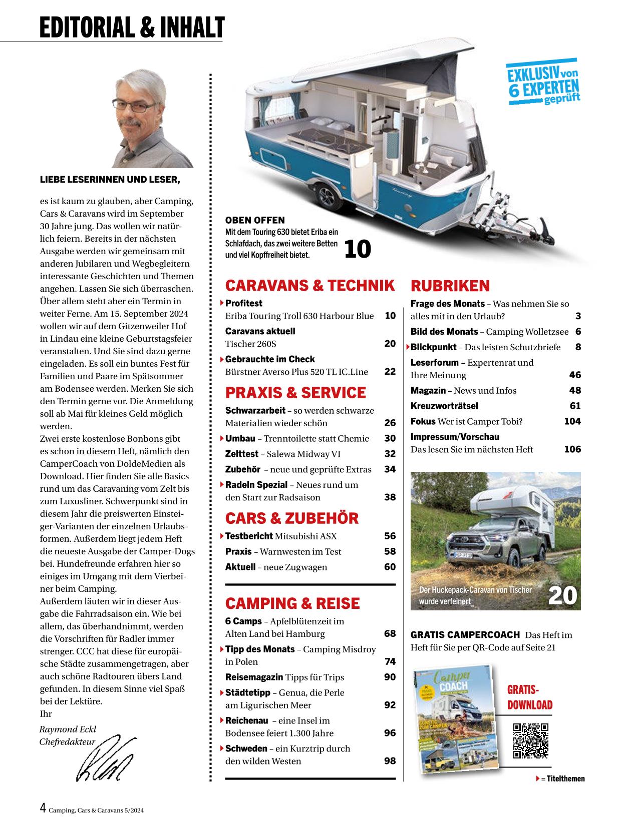 Camping, Cars & Caravans 05/2024 E-Paper oder Print-Ausgabe 3 CCC052024-3.jpg