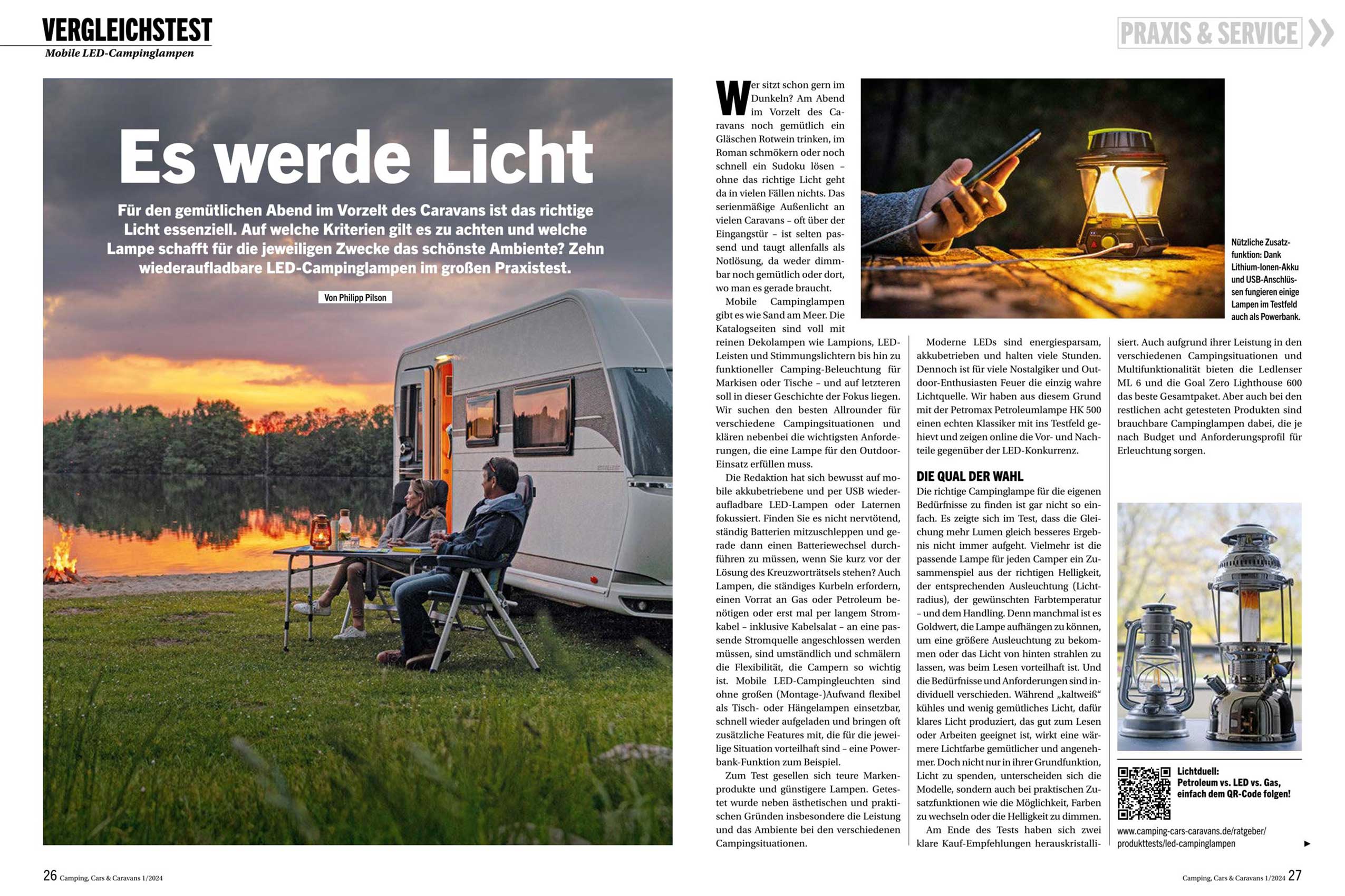 Camping, Cars & Caravans 01/2024 E-Paper oder Print-Ausgabe 5 Doppelseite-Vergleichstest_LED_Lampen.jpg